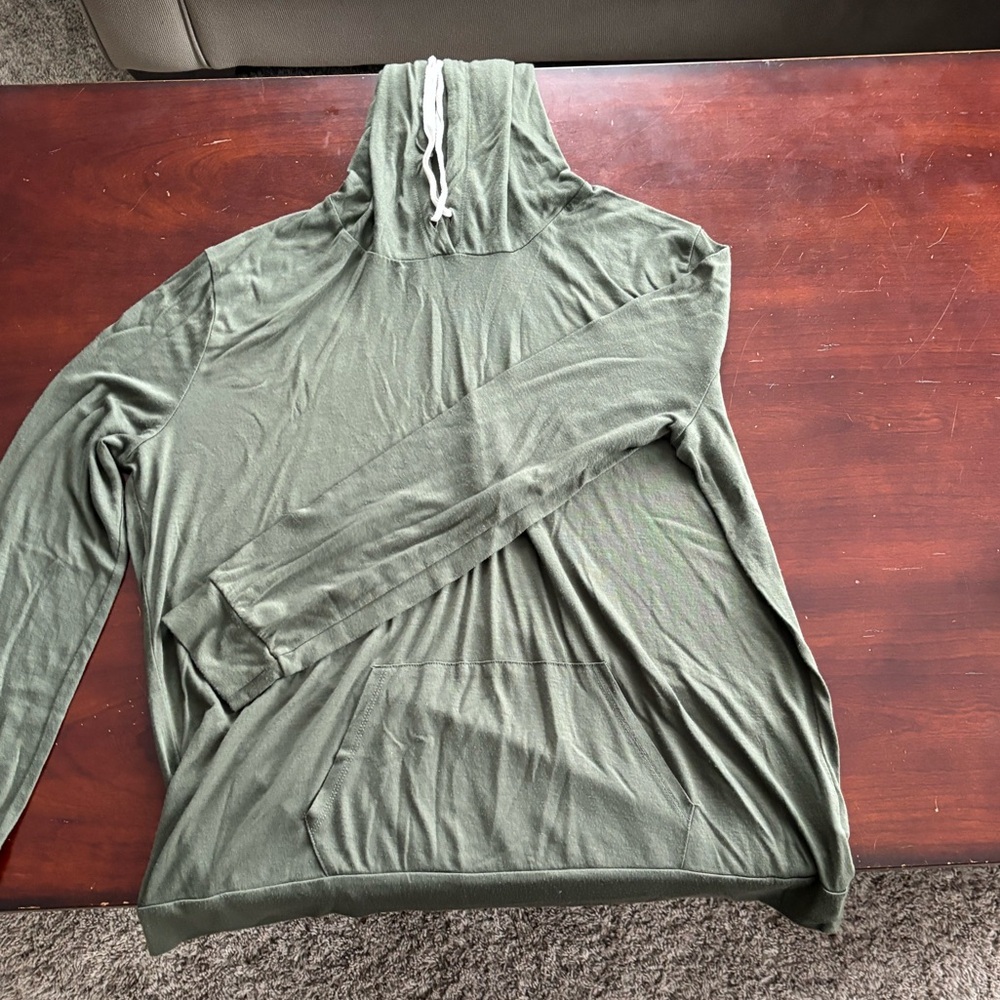 Express Olive Hooded Sweatshirt